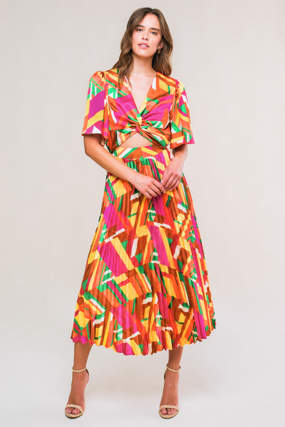 IRRESISTIBLE FUN WOVEN MIDI DRESS Flying Tomato